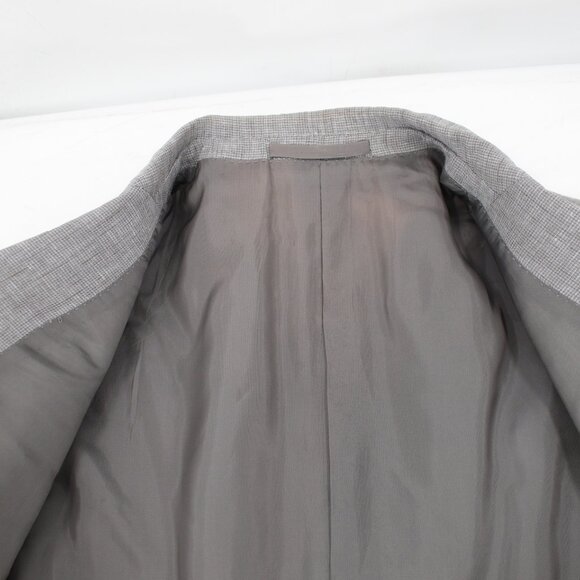 Z zegna sport coat men's 42R two button gray linen cotton wool unstructured - Picture 14 of 16